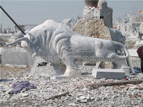 石雕斗牛 石雕動(dòng)物
