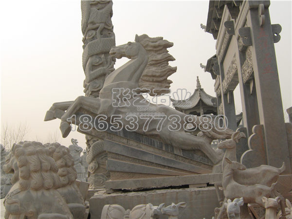 石雕動物,石頭馬