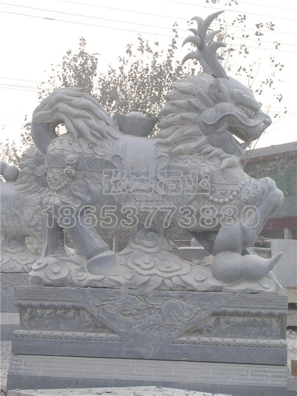 石雕動物,石雕麒麟獻(xiàn)寶