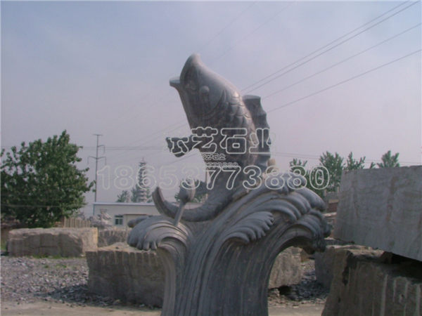 石雕動(dòng)物,石雕魚,石雕連年有余