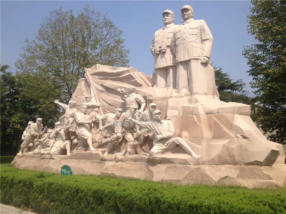 劉鄧大軍石雕像人物像