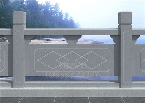 景區(qū)菱形浮雕圖案石護(hù)欄-石欄桿