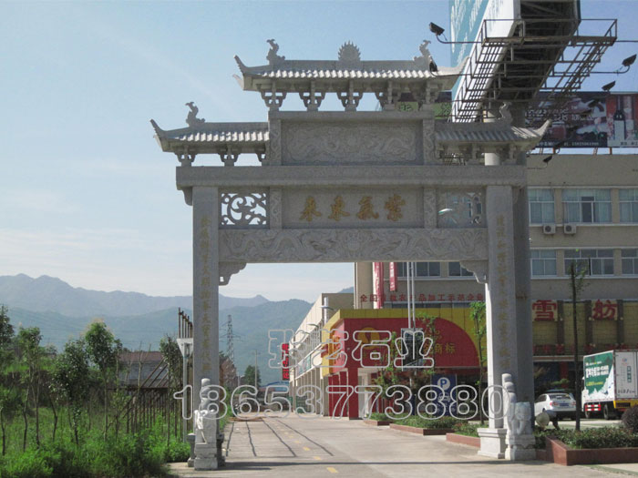 石雕石牌坊上圖案含義 