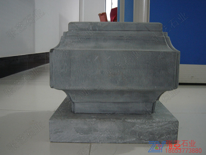 青石方形柱頂石 