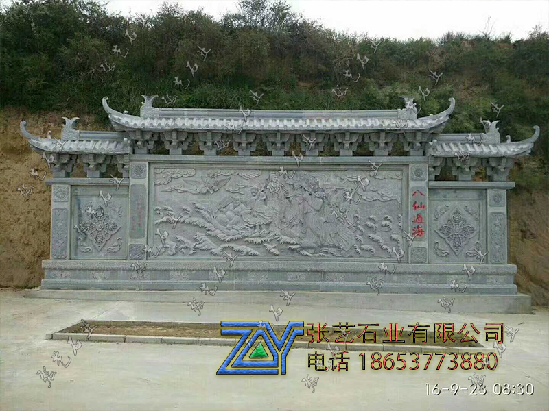 人物石雕照壁青石迎門(mén)墻雕刻