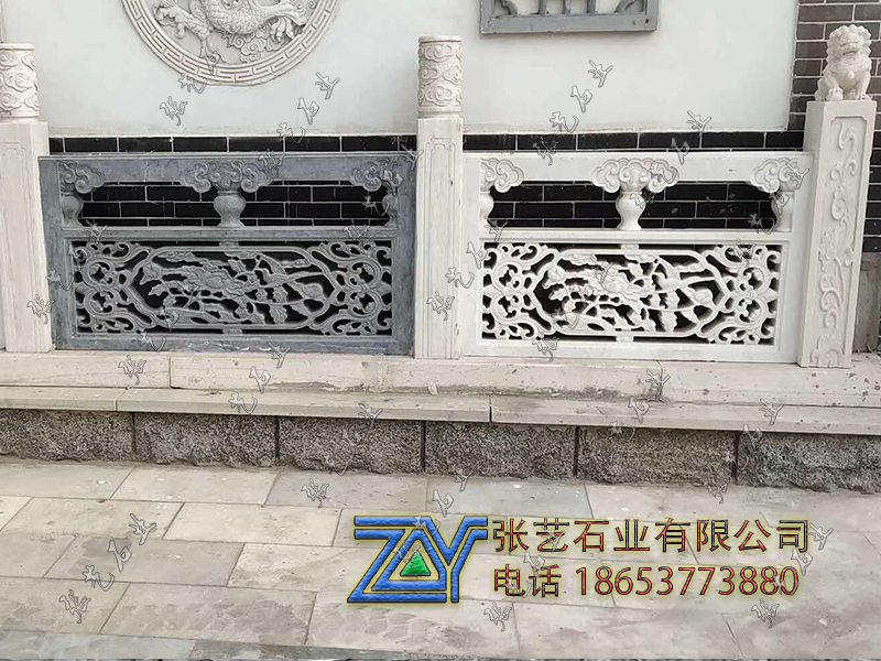 漢白玉鏤空石欄桿