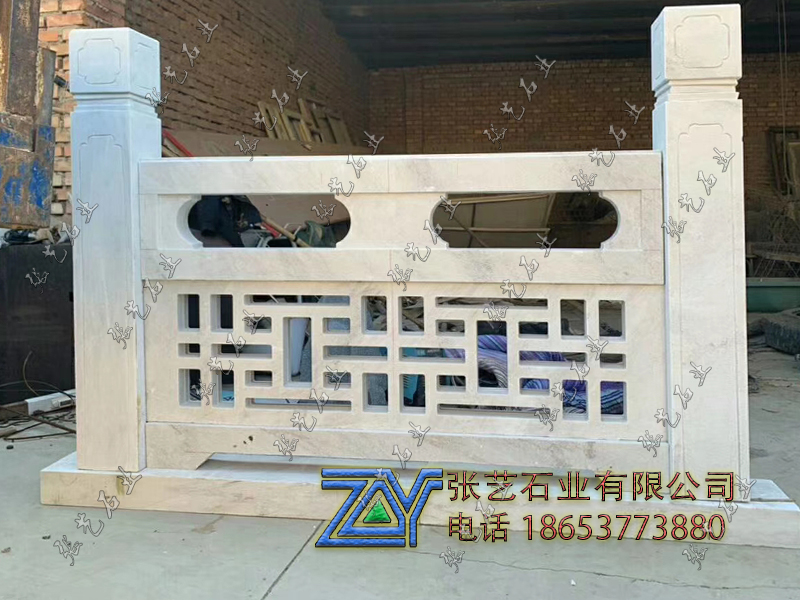 簡易漢白玉石欄桿加工制作