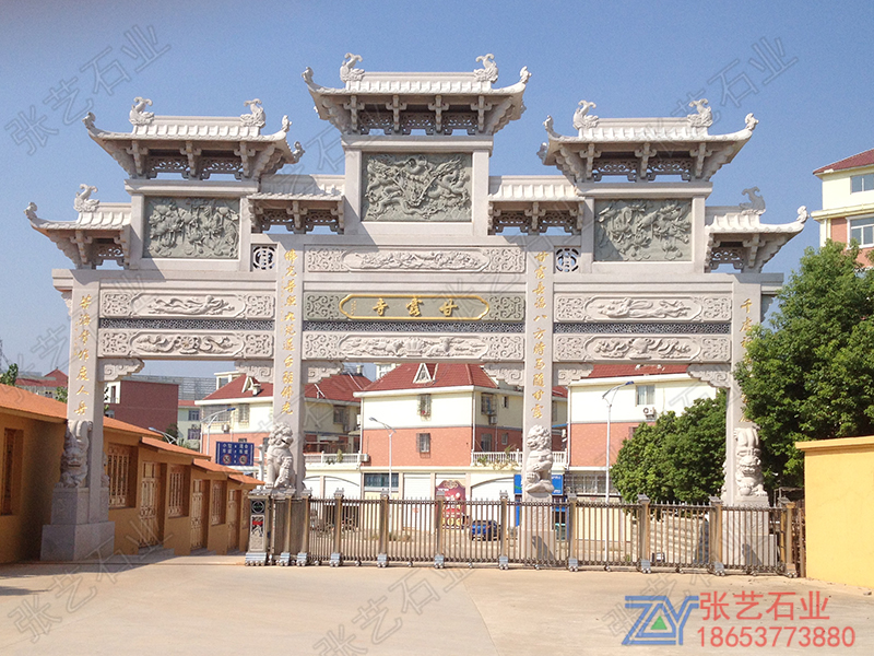 寺廟花崗巖石大門(mén)-石門(mén)樓