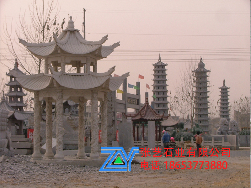 石亭子，石頭長廊