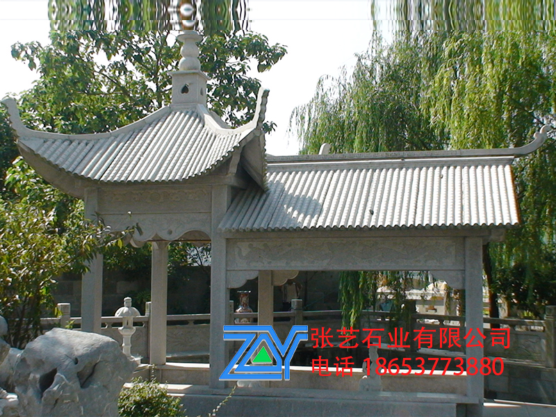 石亭子，石頭長廊