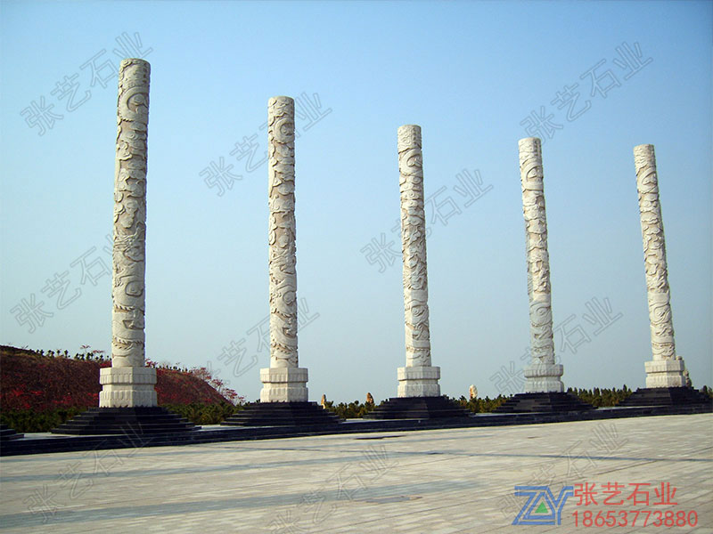 花崗巖石龍柱-廣場(chǎng)文化柱廠家