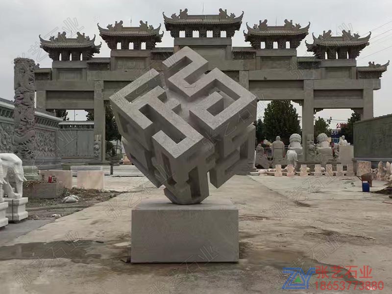 白麻六面福-城市園林雕塑