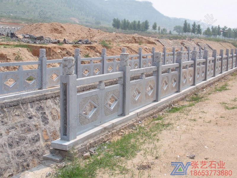 河道青石欄桿-石護(hù)欄