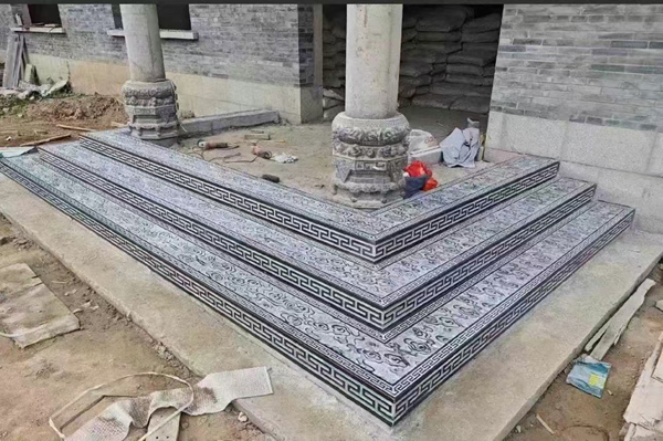 別墅青石祥云臺階踏步石