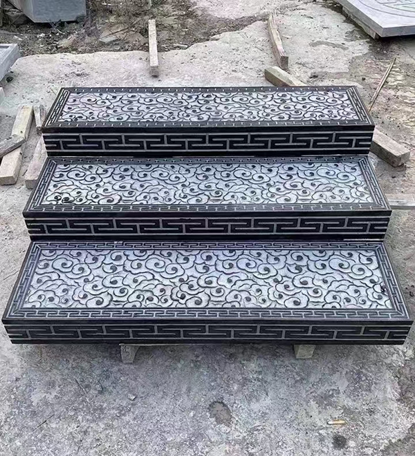 青石祥云臺階踏步石